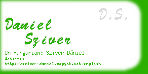 daniel sziver business card